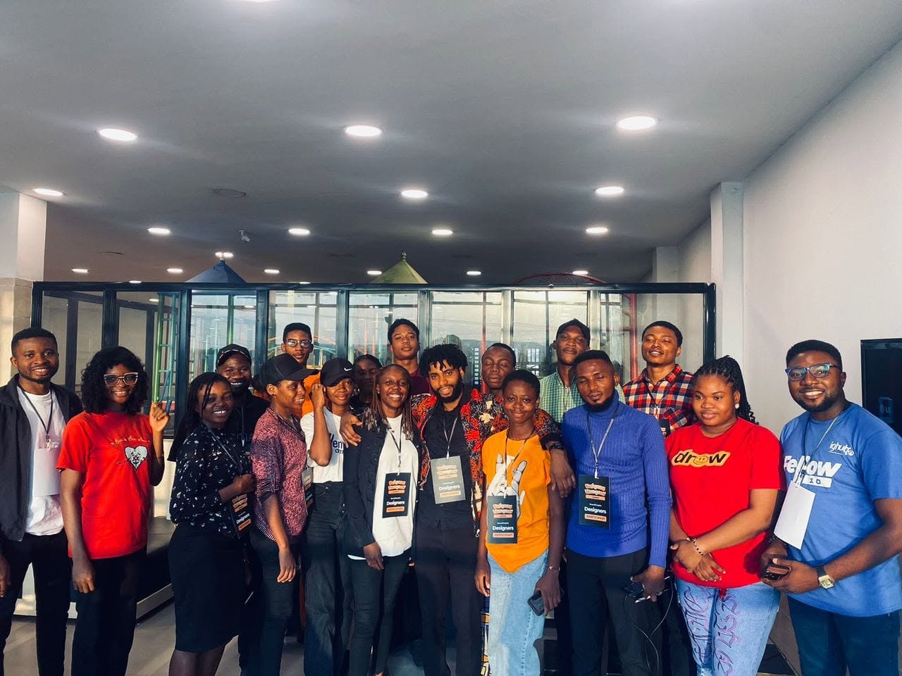 A BGDC session lead welcoming members at a meetup in Asaba