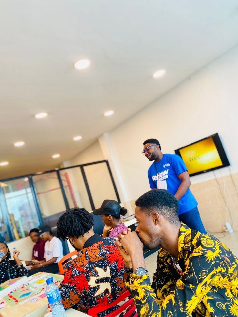 A BGDC member presenting to the room during a community session